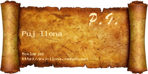 Puj Ilona névjegykártya